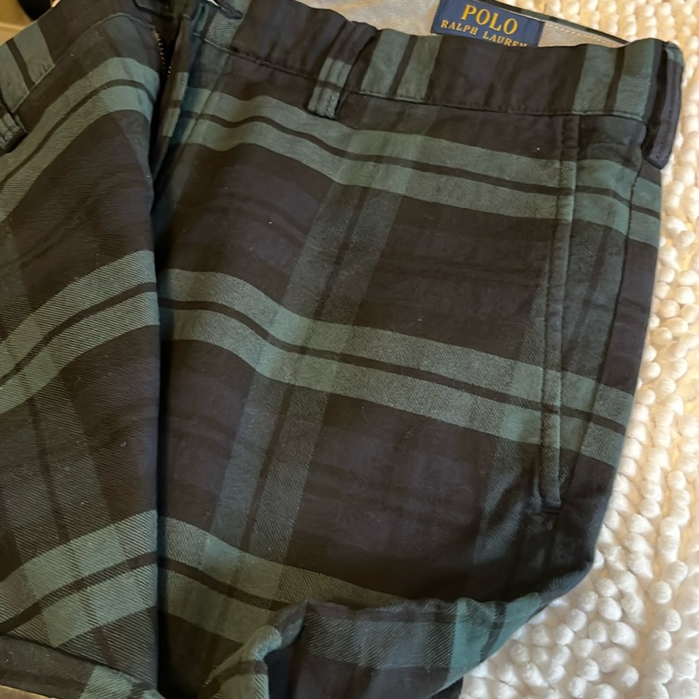 Polo by Ralph Lauren Men's Tartan Chinos - Black and Green - Picture 4 of 12
